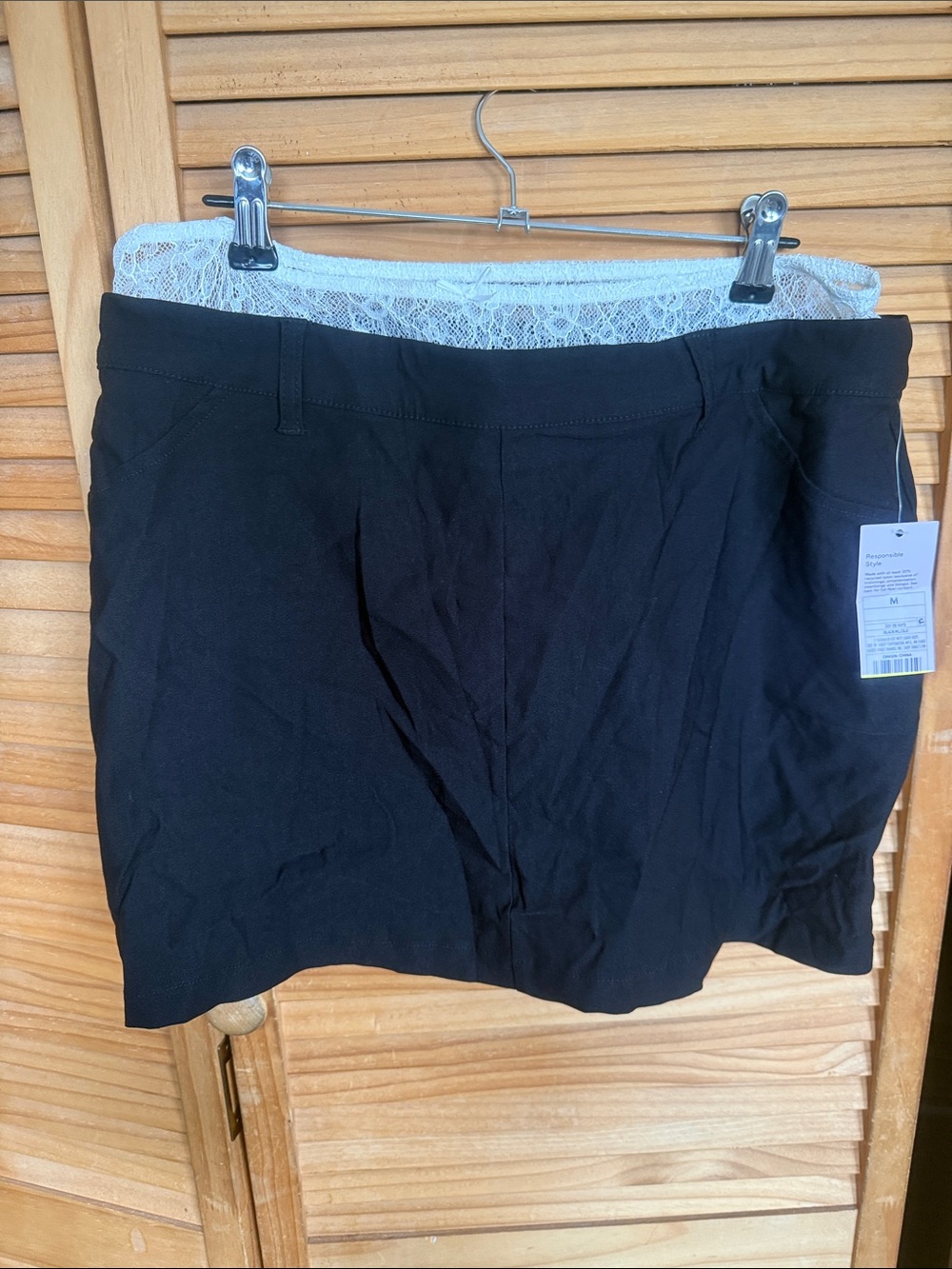 Black Women's Skirt  with Lace Trim - Wild Fable